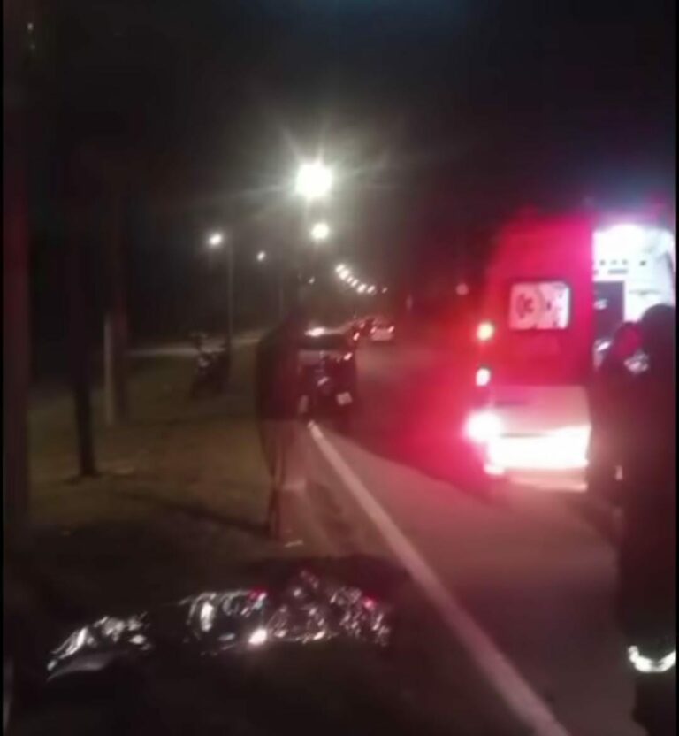 Motociclista morre após colidir com uma árvore em avenida de São Vicente