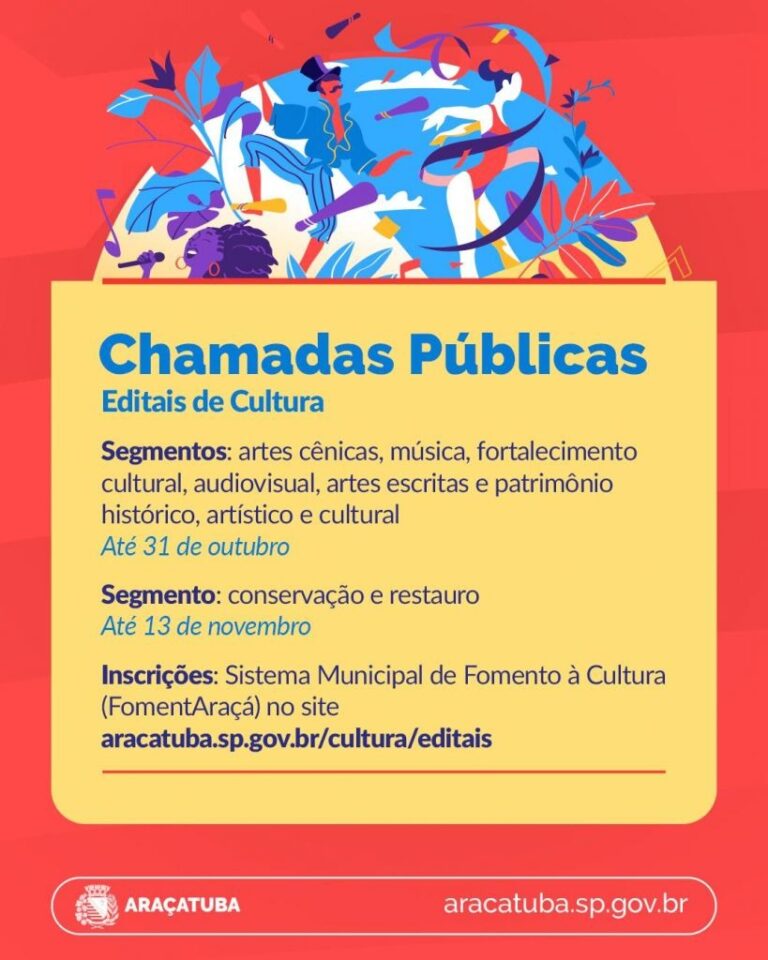 Cultura de Araçatuba tira dúvidas sobre editais de fomento cultural