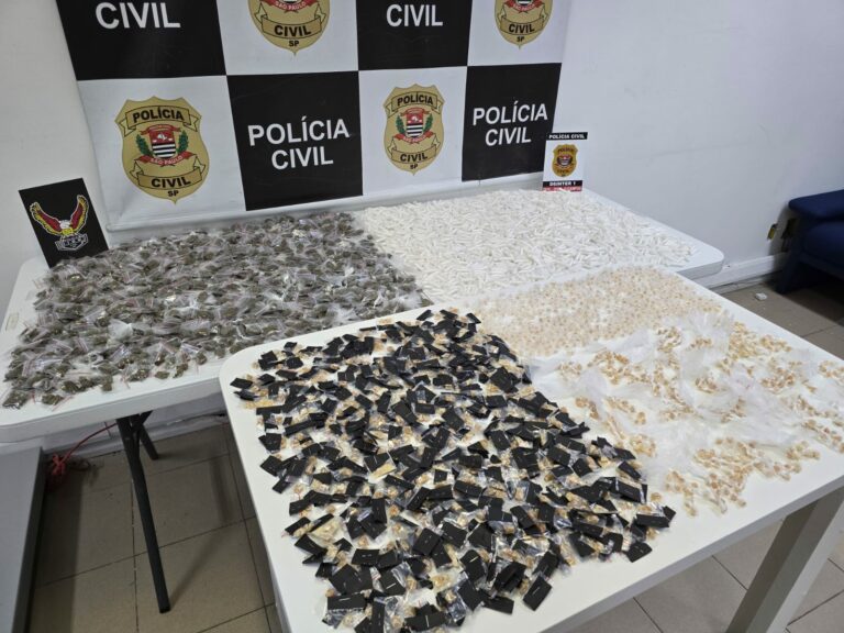 Polícia Civil apreende mais de 3 mil porções de drogas em casa usada como depósito em São José