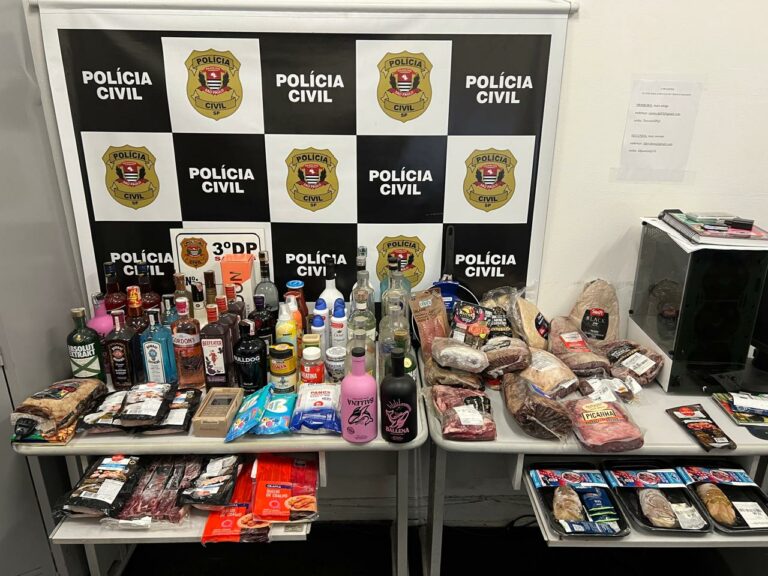 Homem é preso com carnes nobres, bebidas e produtos furtados em Santos