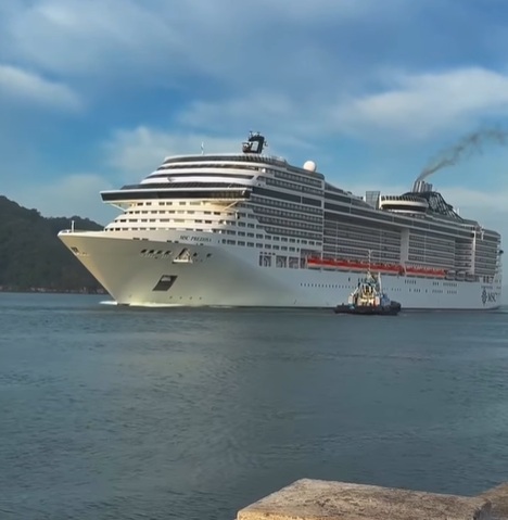 Temporada de Cruzeiros é iniciada neste domingo com chegada do MSC Preziosa (26)