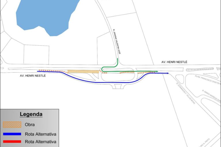 Trecho da avenida Henri Nestlé está interditado a partir de hoje; Bloqueio deve durar 15 dias