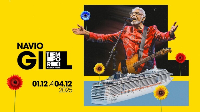 Promoção Navio Tempo Rei: embarque com a Novabrasil na despedida histórica de Gilberto Gil