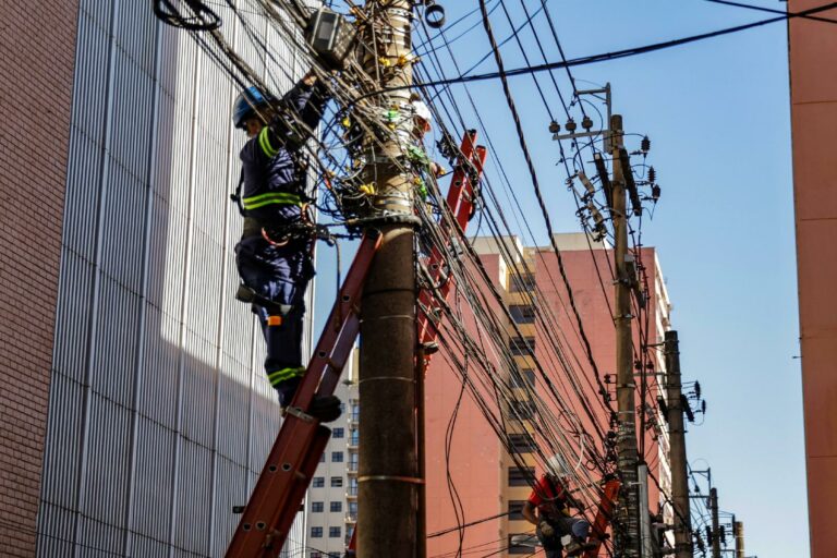Após a retirada de 14 toneladas no Centro, prefeitura inicia regularização de fios no Parque Ribeirão