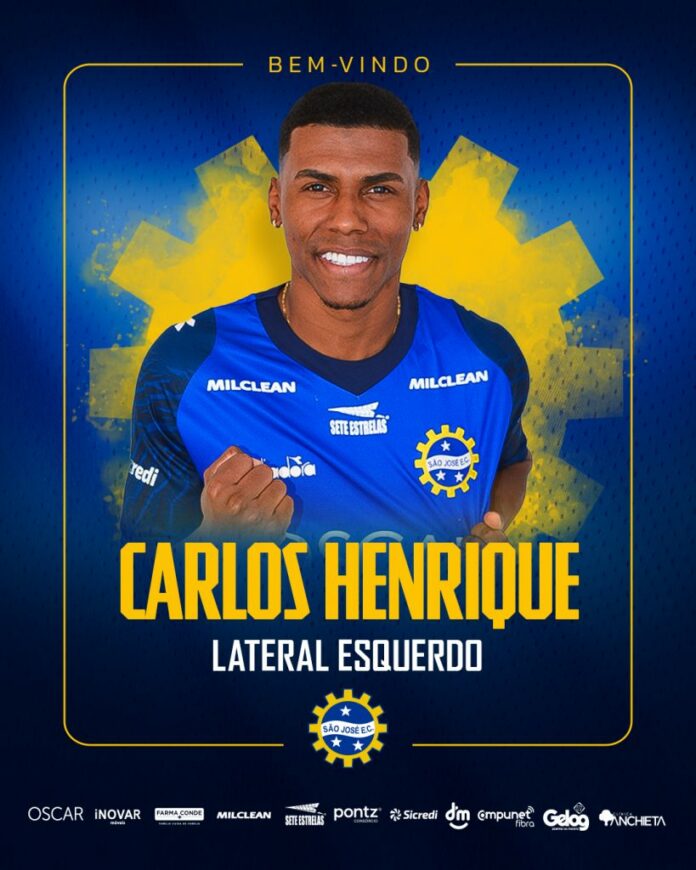 São José contrata lateral-esquerdo Carlos Henrique para a disputa da Série A2 do Paulista