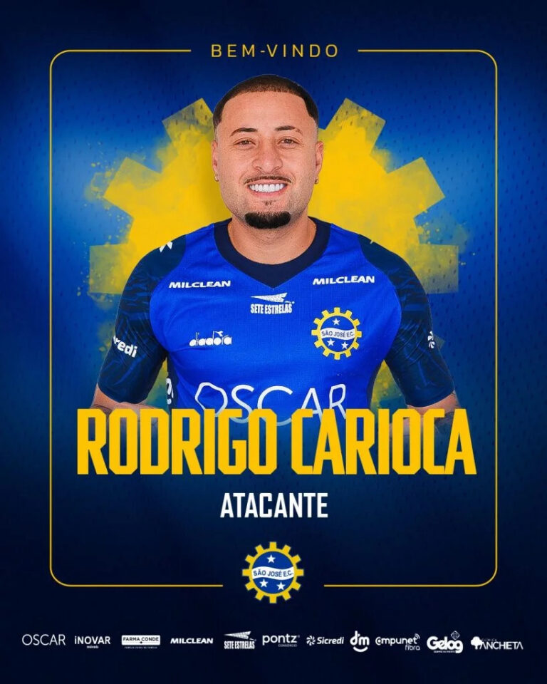 São José anuncia atacante Rodrigo Carioca como reforço para a Série A2 do Paulistão