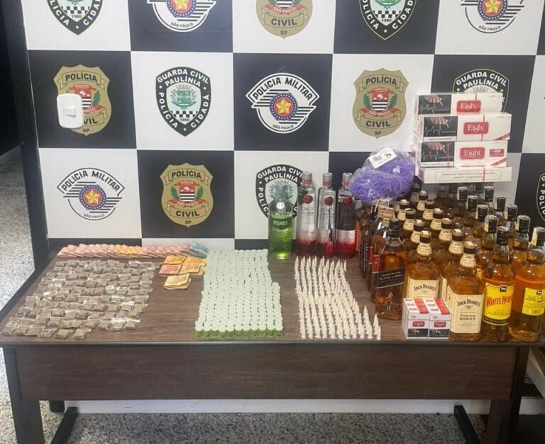 Operação com drone apreende R$ 3.790, drogas e bebidas importadas em Paulínia