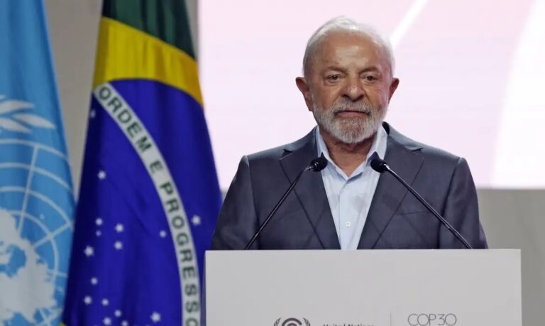 Presidente Lula discursa na abertura da COP30 | Foto: Bruno Peres/Agência Brasil