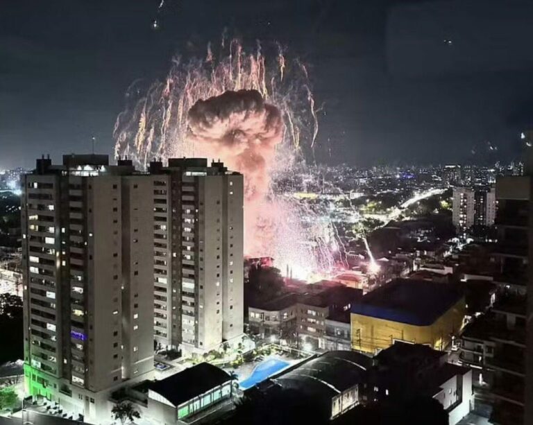 Vídeo mostra momento da explosão em galpão de fogos de artifício na zona leste de SP