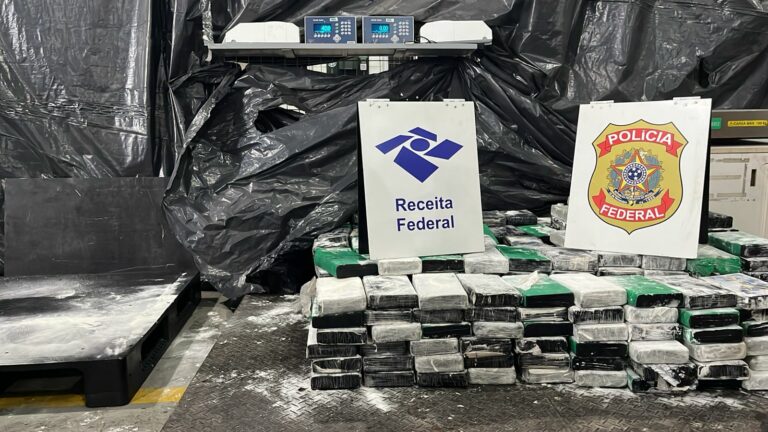 Carga com aproximadamente 405 kg de cocaína é apreendida no Porto de Santos