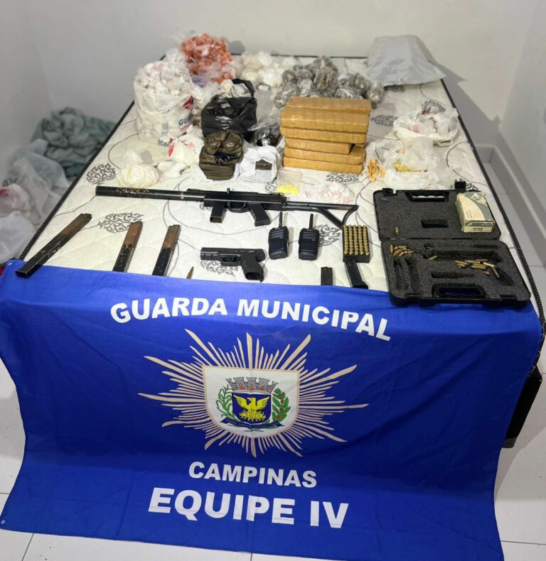 Guarda apreende quase 20 kg de drogas e armas em pensão de Campinas