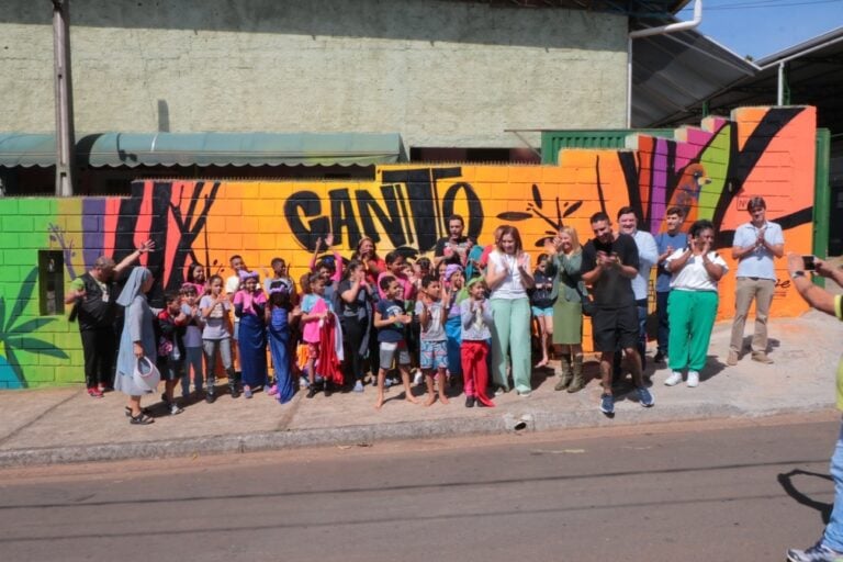 Cores da fauna e flora brasileiras tomam conta de muro em projeto social de Campinas