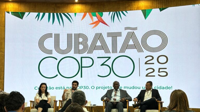 Cubatão apresenta painel na COP30 reforçando protagonismo ambiental e liderança nacional em sustentabilidade