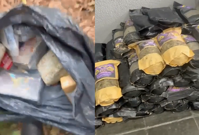 Quase 400 kg de drogas são encontrados pela Polícia dentro de tonéis enterrados no Perequê, no Guarujá; VÍDEO