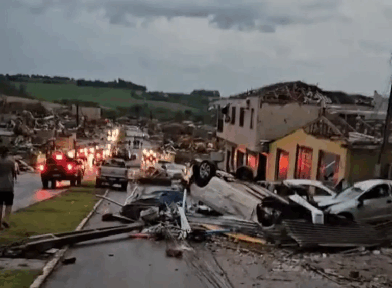 Destruição em Rio Bonito do Iguaçu (PR) | Foto: reprodução