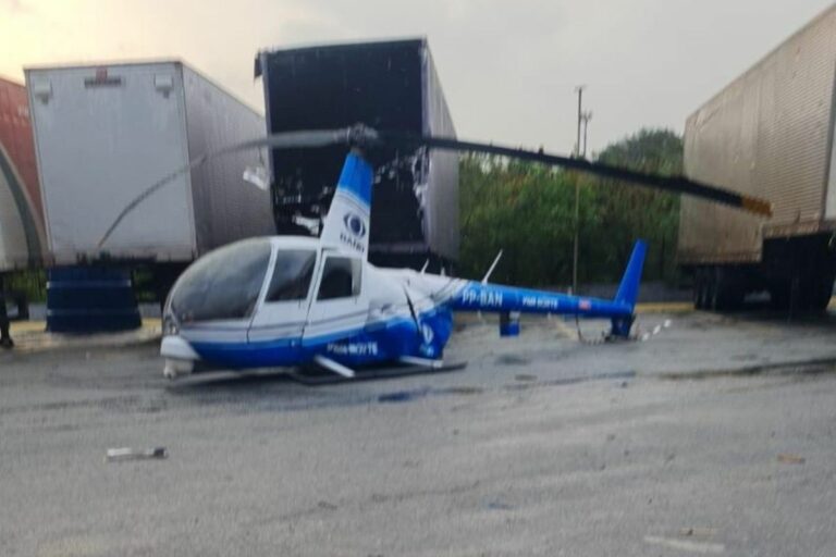 Helicóptero da Band sofre pane e realiza pouso forçado em SP