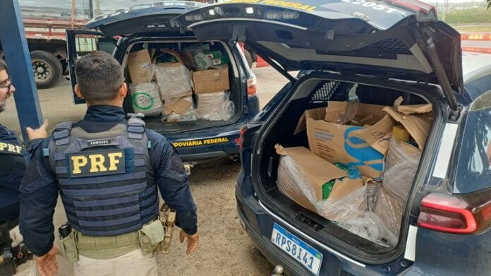 Apreensão PRF 340kg de drogas com destino à Paraíba é apreendido na Bahia