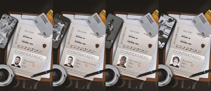 Contratação Quatro reforços são anunciados pelo Botafogo-PB para a próxima temporada