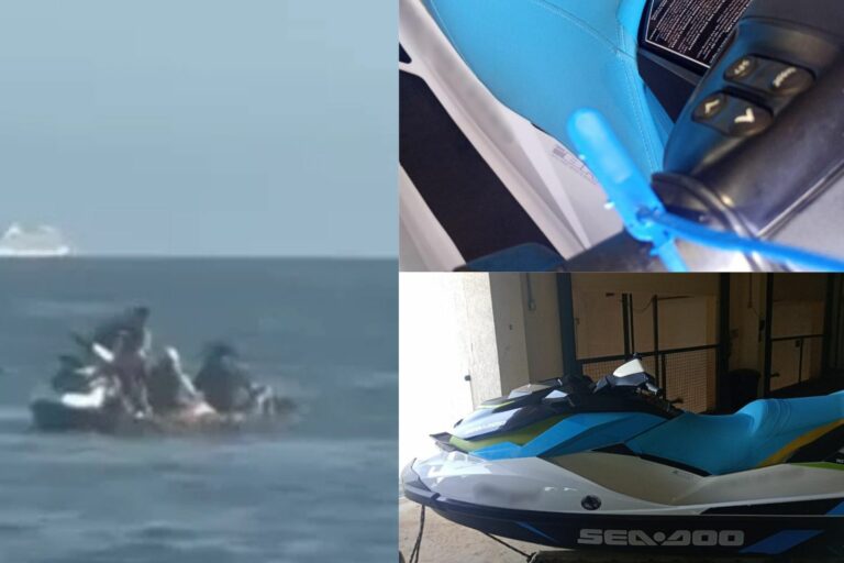 Moto aquática utilizada para roubar casal que estava no mar é apreendida pela Marinha