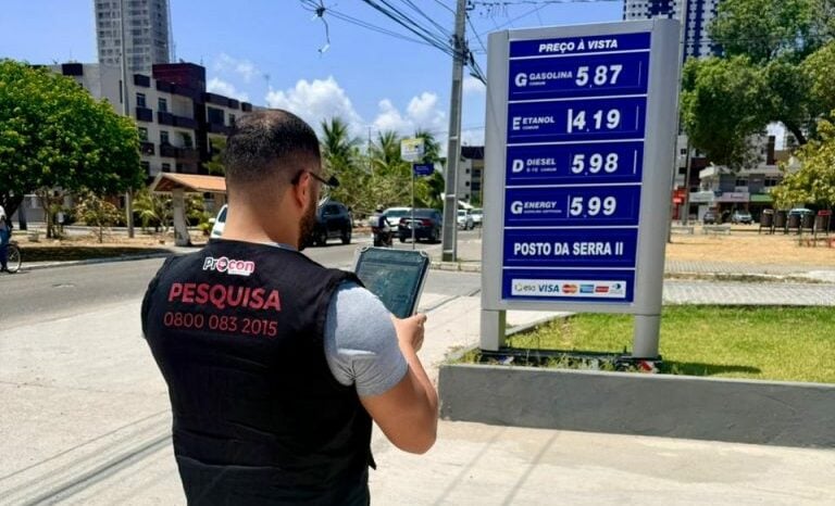 Pesquisa do Procon-JP registra redução no preço da gasolina comum em João Pessoa