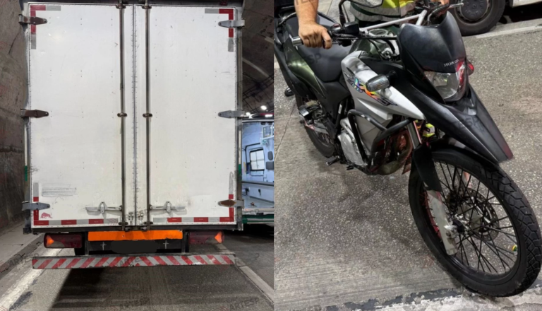 Garupa de moto morre após colisão com caminhão e atropelamento por ônibus na Imigrantes