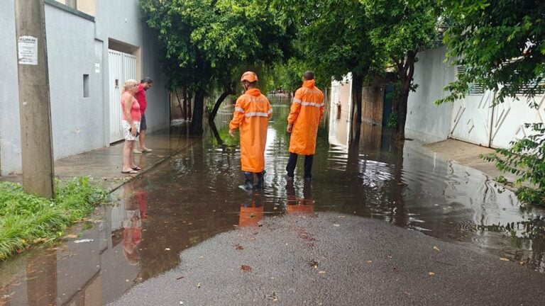 Defesa Civil resgata 6 pessoas e 5 animais após temporal