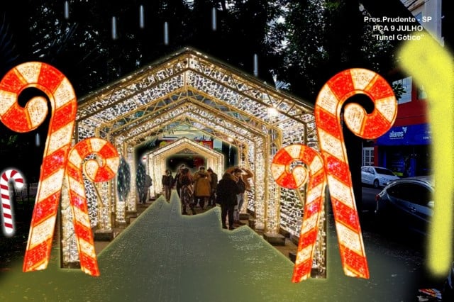 Prefeitura inaugura Prudente Encantada nesta sexta (12) com chegada do Papai Noel.