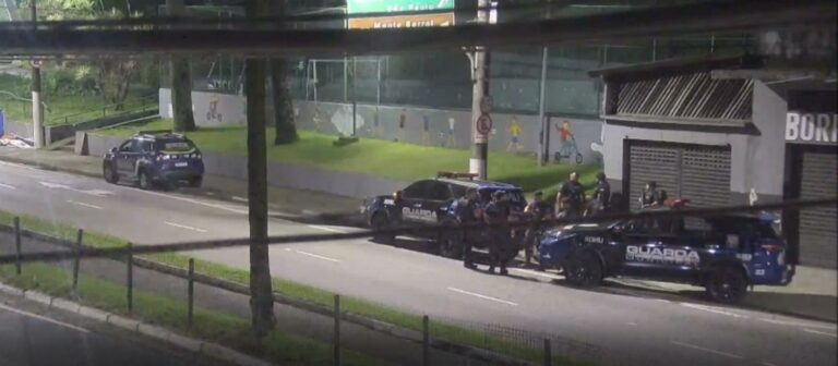 Homem é preso cinco minutos depois de roubar metais da entrada de uma escola em Santos