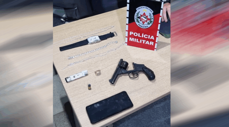 A equipe da Força Tática foi informada sobre o crime enquanto fazia rondas na região. O suspeito foi localizado minutos depois