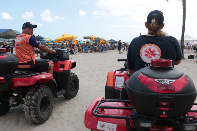 Samu fará atendimento com quadriciclos nas praias de Santos 