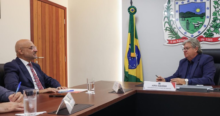 Governador da Paraíba e embaixador da Índia discutem educação e tecnologia