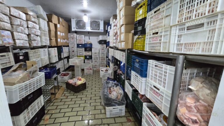 Denúncia anônima leva Polícia Civil até açougue com quase uma tonelada de carnes vencidas