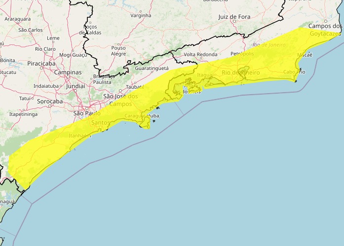 INMET emite alerta de acumulado de chuva com risco de alagamentos na região