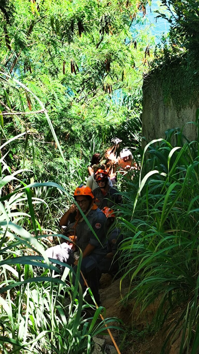 Turista fica ferido após sofrer queda em trilha na Praia de Barequeçaba, em São Sebastião