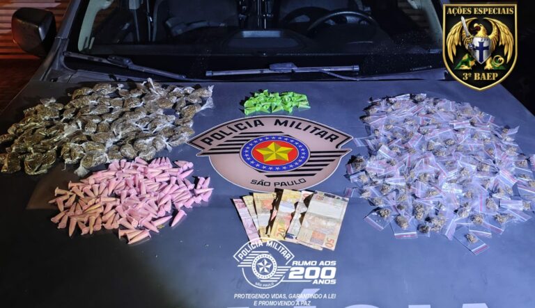 Homem é preso com drogas em Lorena