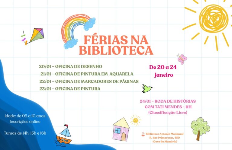Biblioteca de Campinas tem semana de férias com oficinas gratuitas de arte para crianças