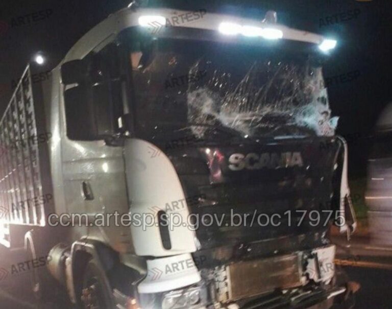 Acidente entre dois caminhões e picape deixa um morto na região