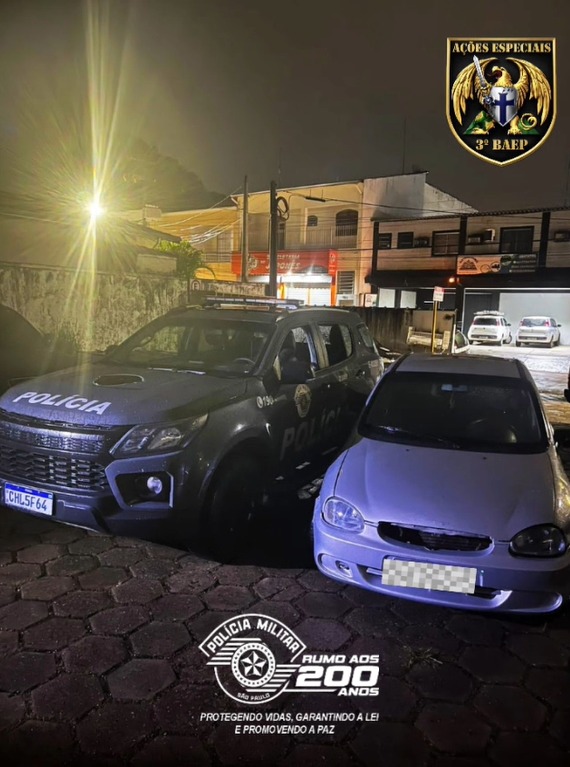 BAEP prende homem com carro furtado e placas clonadas em Caçapava
