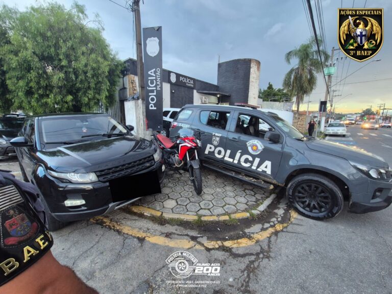 BAEP prende homem com moto adulterada e recupera SUV roubado em Guaratinguetá