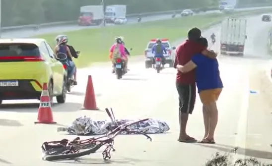 atropelamento Ciclista Ciclista morre ao atravessar a BR-230 a caminho do trabalho