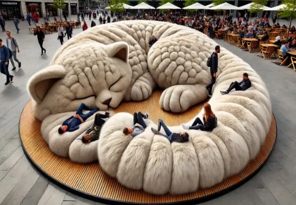 Gato gigante e livro interativo incentivam adoção em SP, neste fim de semana