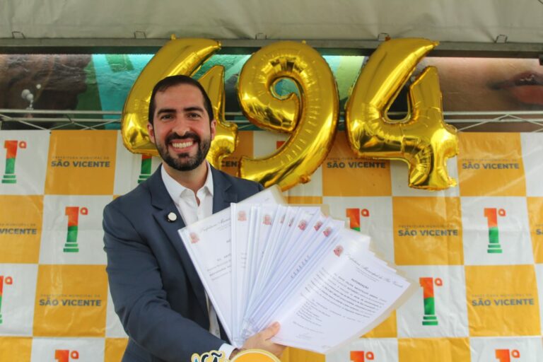 Prefeito Kayo Amado anuncia pacote de investimentos no aniversário de São Vicente