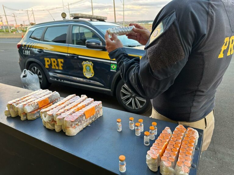 PRF apreende 468 ampolas de “mounjaro” avaliadas em quase R$ 500 mil