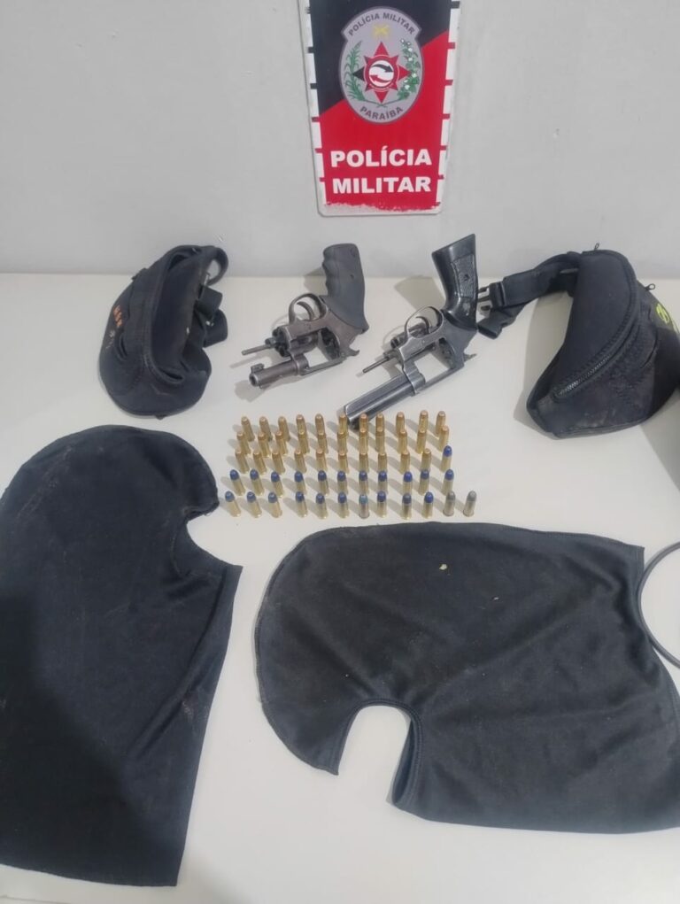 PM intercepta dupla armada e mascarada na BR-230 em Santa Rita