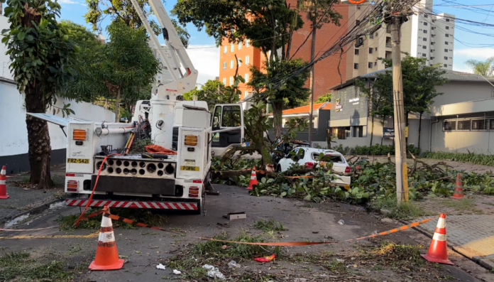 Forte chuva deixa rastro de destruição em Campinas: carros são atingidos