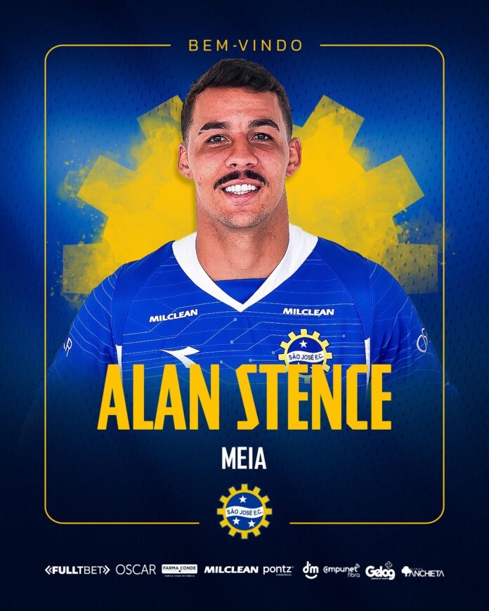 São José anuncia contratação do meia Alan Stence para a sequência da Série A2