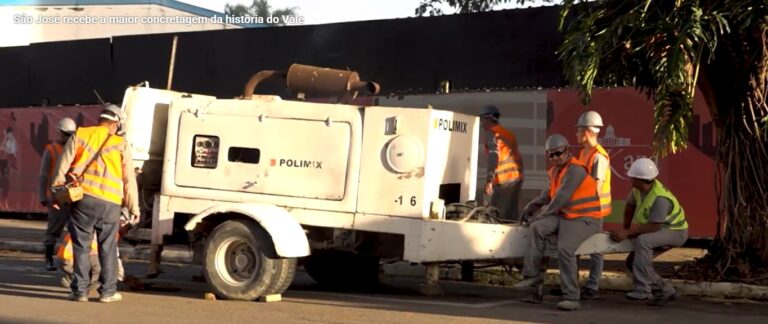 São José recebe a maior concretagem da história do Vale