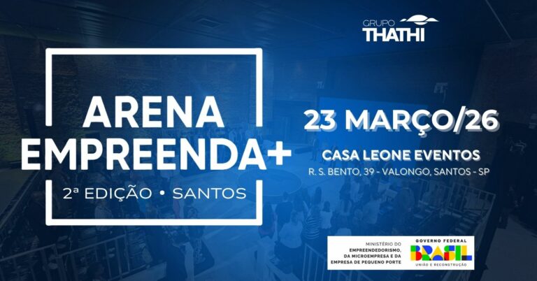 Arena Empreenda + em Santos terá a segunda edição realizada em março; inscrições estão abertas