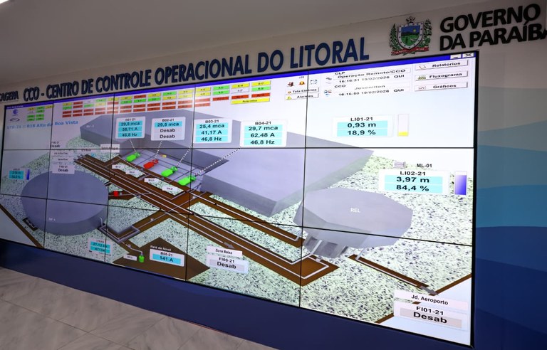Paraíba inaugura centro de controle da Cagepa com tecnologia para melhorar serviços aos usuários