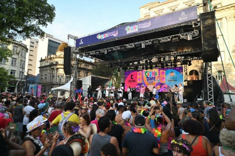 Ruas do centro de Santos serão interditadas para eventos de carnaval a partir de sábado